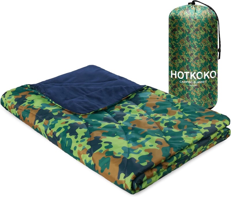 hotkoko Hooded Stadium Blanket, Waterproof Fleece Wearable Camping Blanket - Image 3